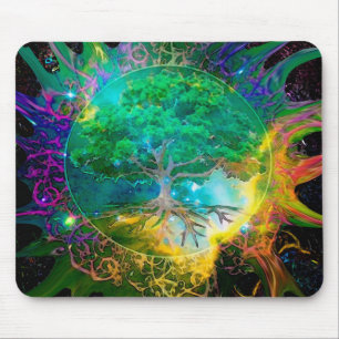 Health and Vitality Tree of Life Mouse Mat