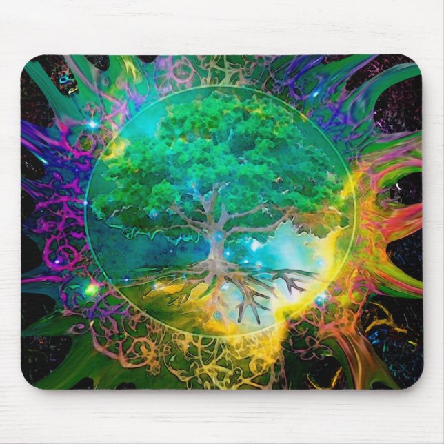 Health and Vitality Tree of Life Mouse Mat (Front)