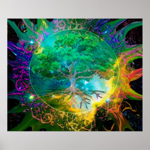Health and Vitality Tree of Life Poster