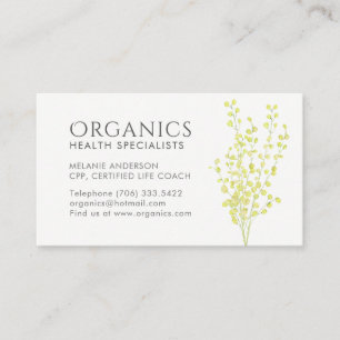 Health and Wellness Business Cards