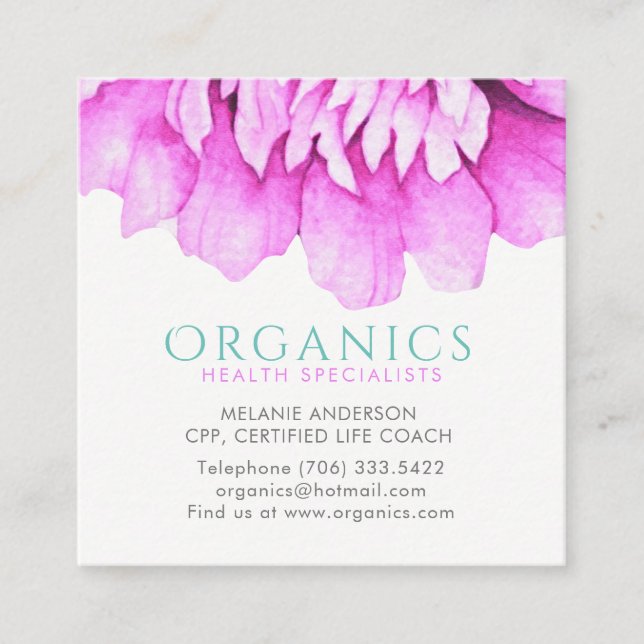 Health and Wellness Business Cards (Front)
