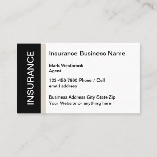 Health Automotive Homeowners Insurance Business Card