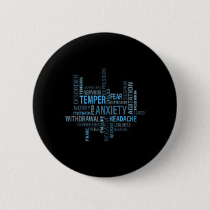 Health Awareness Anxiety Depression Disorder 6 Cm Round Badge