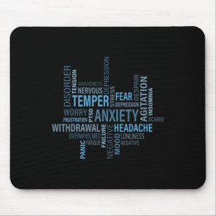 Health Awareness Anxiety Depression Disorder Mouse Mat