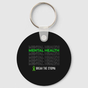 Health Awareness Break The Stigma Ribbon  Key Ring