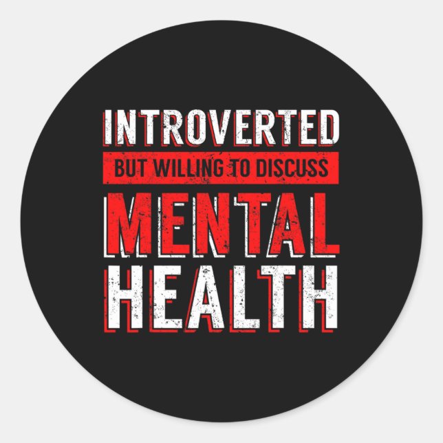 Health Awareness Depression  Classic Round Sticker (Front)