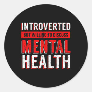 Health Awareness Depression  Classic Round Sticker