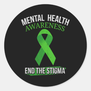 Health Awareness End The Stigma Classic Round Sticker