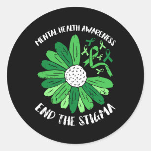 Health Awareness End The Stigma Warrior Counsellor Classic Round Sticker