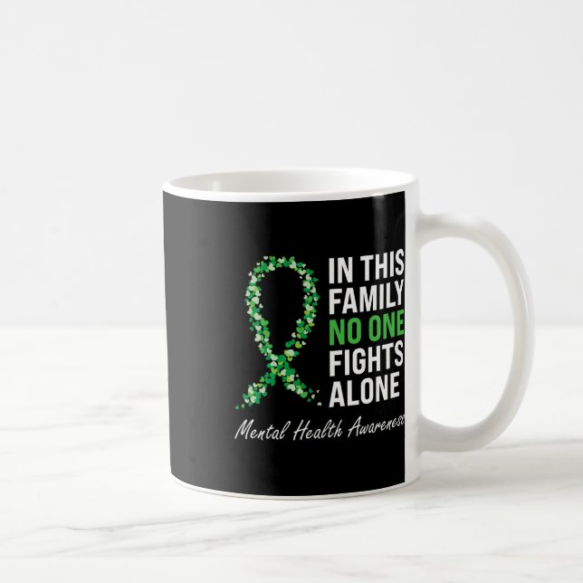 Health Awareness Green Ribbon 3  Coffee Mug (Right)