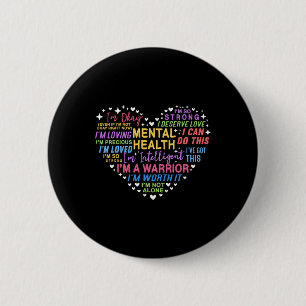 Health Awareness Heart 6 Cm Round Badge