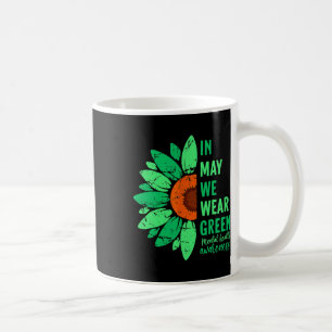 Health Awareness In May We Wear Green Sunflower Coffee Mug