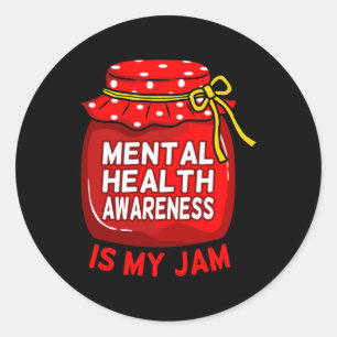 Health Awareness Is Jam Supporter Graphic Classic Round Sticker