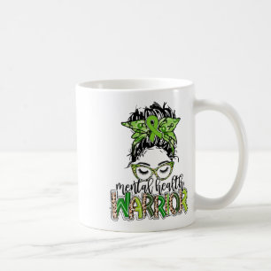 Health Awareness _ Mental Health Warrior Leopard Coffee Mug