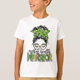 Health Awareness _ Mental Health Warrior Leopard T-Shirt