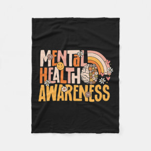 Health Awareness Mental Illness Therapist Counselo Fleece Blanket