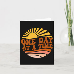 Health Awareness One Day At A Time Retro Sunshine Card