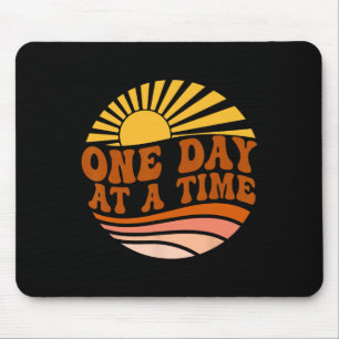 Health Awareness One Day At A Time Retro Sunshine Mouse Mat