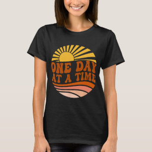 Health Awareness One Day At A Time Retro Sunshine T-Shirt