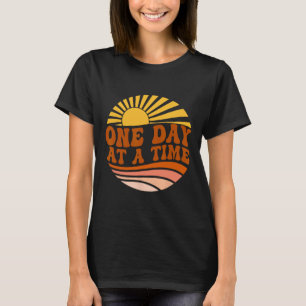 Health Awareness One Day At A Time Retro Sunshine T-Shirt