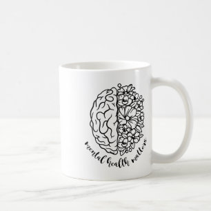 Health Awareness Problems Flowers Human Brain Illn Coffee Mug