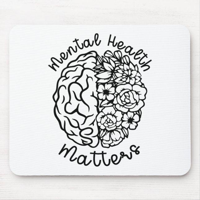 Health Awareness Problems Flowers Human Brain Illn Mouse Mat (Front)