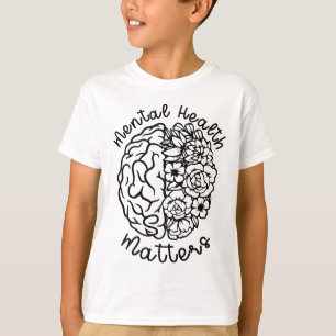 Health Awareness Problems Flowers Human Brain Illn T-Shirt