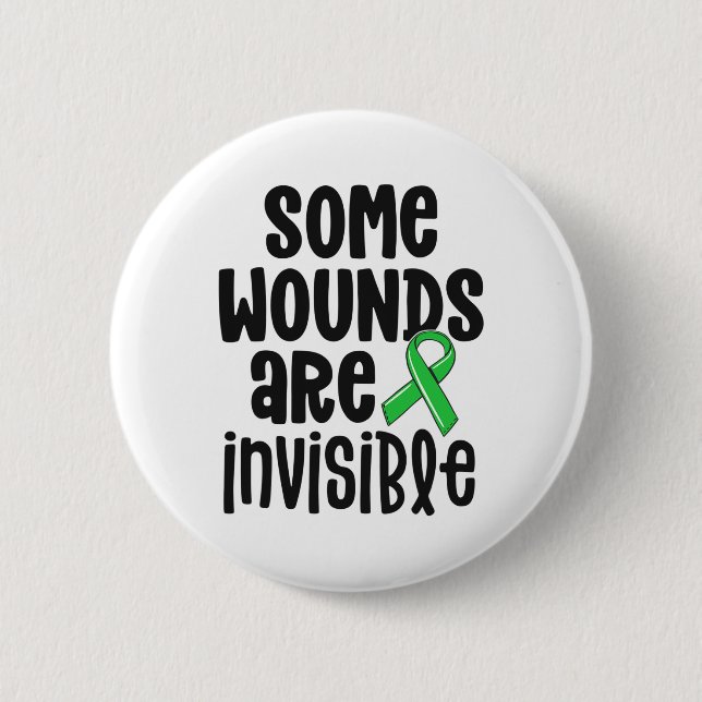 Health Awareness Some Wounds Are Invisible 1  6 Cm Round Badge (Front)