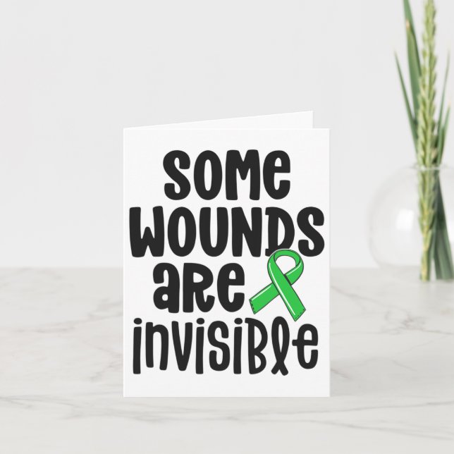 Health Awareness Some Wounds Are Invisible 1  Card (Front)
