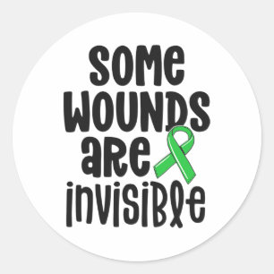 Health Awareness Some Wounds Are Invisible 1  Classic Round Sticker