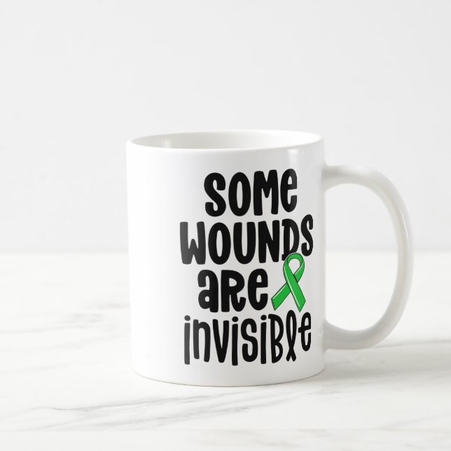 Health Awareness Some Wounds Are Invisible 1  Coffee Mug (Right)