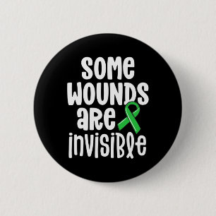 Health Awareness Some Wounds Are Invisible 6 Cm Round Badge