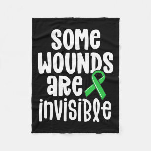 Health Awareness Some Wounds Are Invisible Fleece Blanket