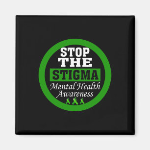 Health Awareness Stop The Stigma Green Ribbon Magnet