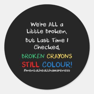 Health Awareness Suicide Prevention Gift Classic Round Sticker