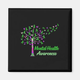 Health Awareness Tree Ribbons Supporter Graphic  Magnet