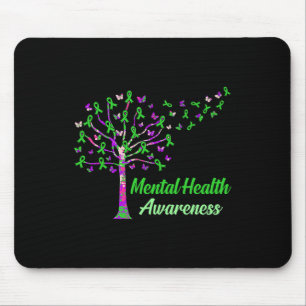 Health Awareness Tree Ribbons Supporter Graphic Mouse Mat