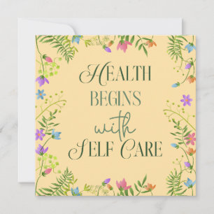 Health Begins with Self care Holiday Card