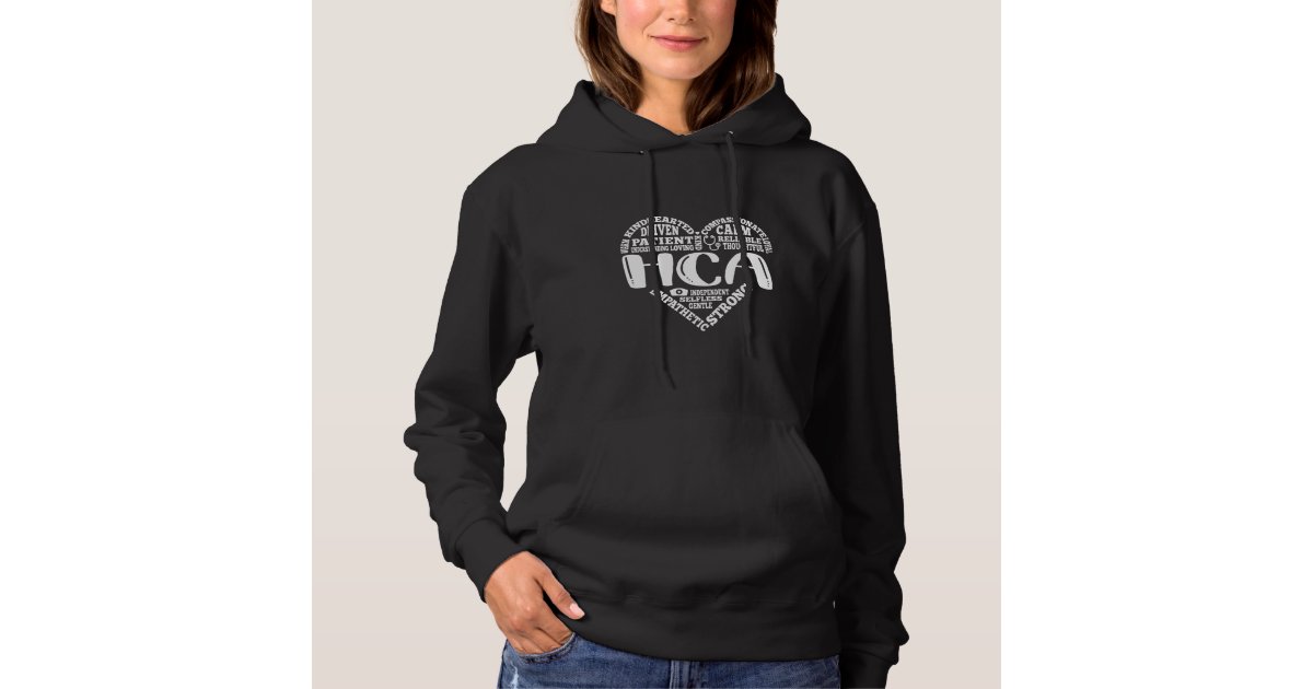 Health Care Aide, healthcare aid HCA Hoodie Zazzle