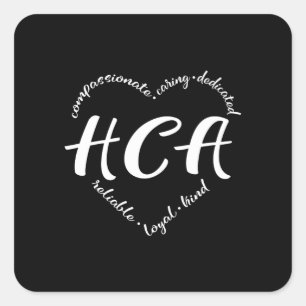 Health Care Aide, healthcare aid HCA Square Sticker