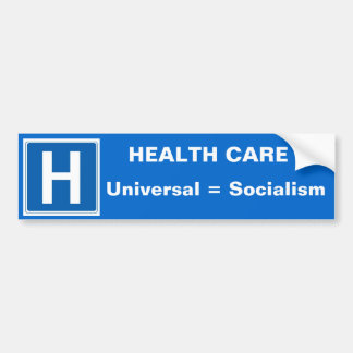 Health Care Bumper Sticker blue