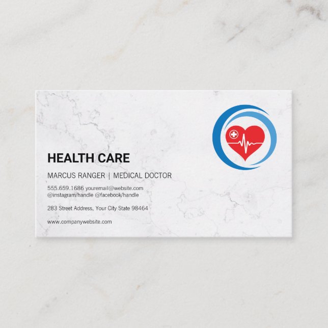 Health Care Logo | Medical Professionals Appointment Card (Front)