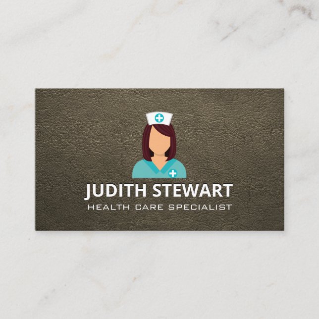 Health Care Specialist | Nurse Icon Business Card (Front)