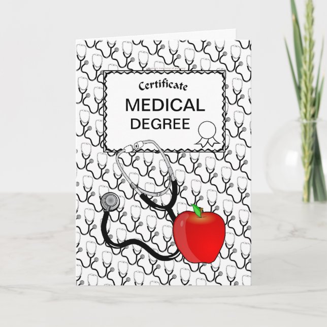 Health Care Themed Certificate Custom Card (Front)