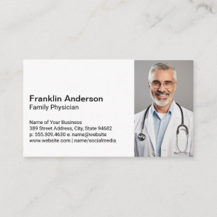 Health Care Worker   Medical Doctor Smiling Business Card