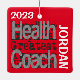 Health Coach Extraordinaire CUSTOM Ceramic Ornament