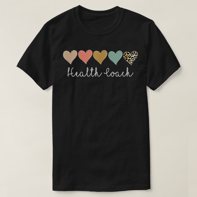 Health Coach, Leopard Wellness Health Coach  T-Shirt (Design Front)