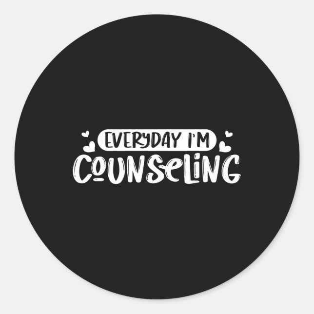 Health Counseling Everyday - Mental Counsellor Gif Classic Round Sticker (Front)