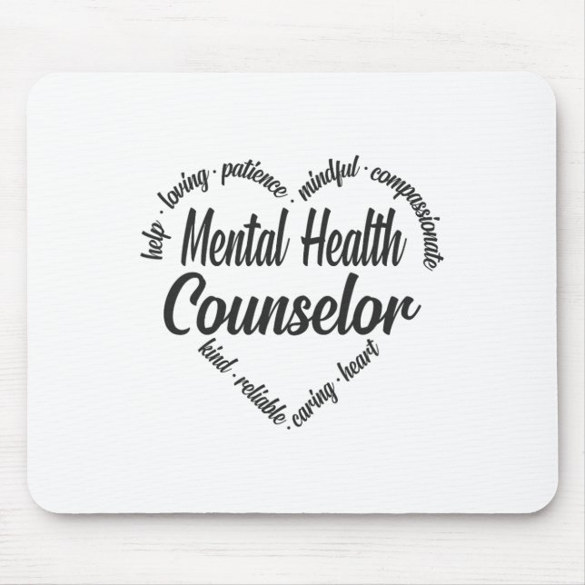 Health Counsellor Heart Word Cloud 1  Mouse Mat (Front)
