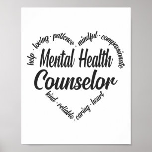 Health Counsellor Heart Word Cloud 1  Poster
